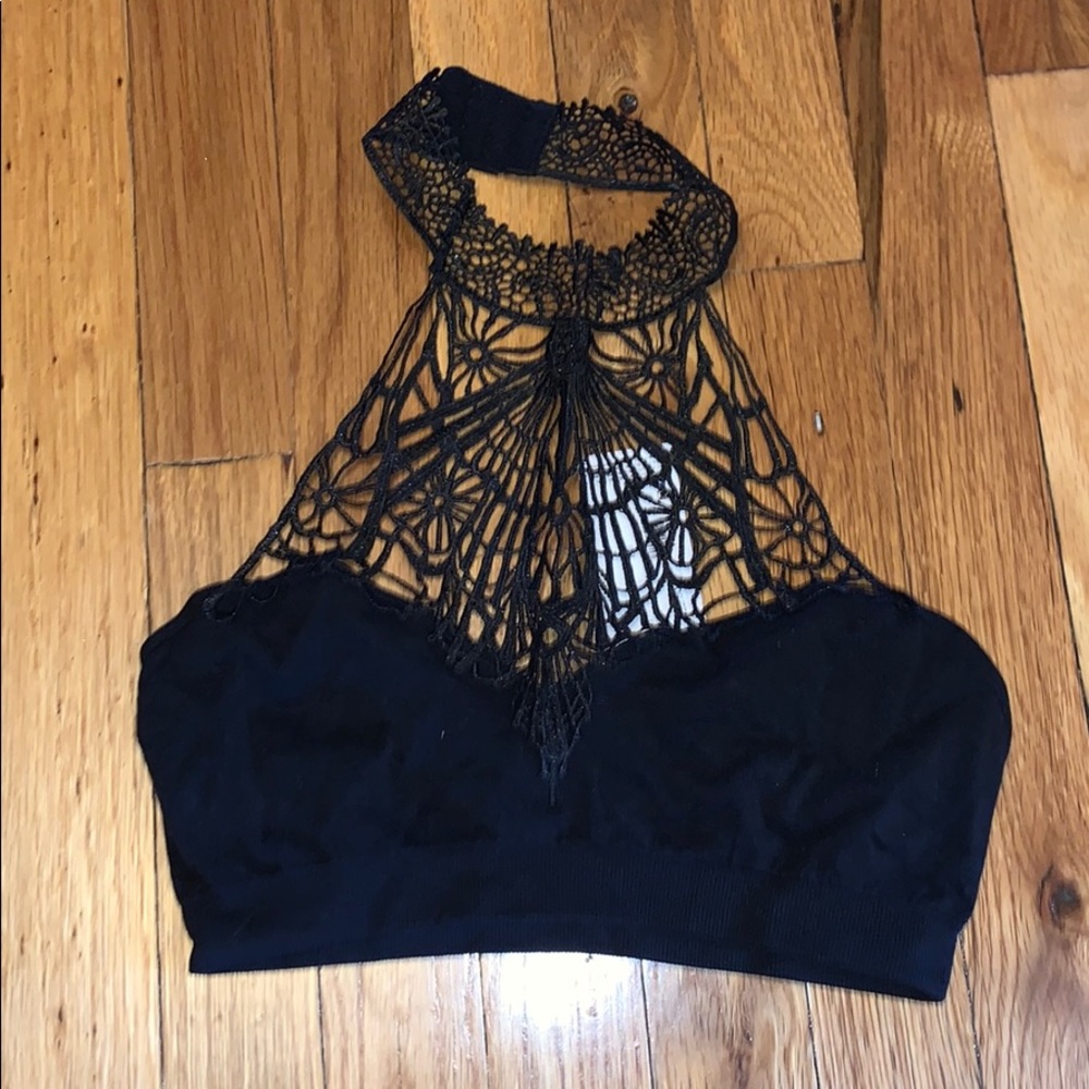 High neck bralette